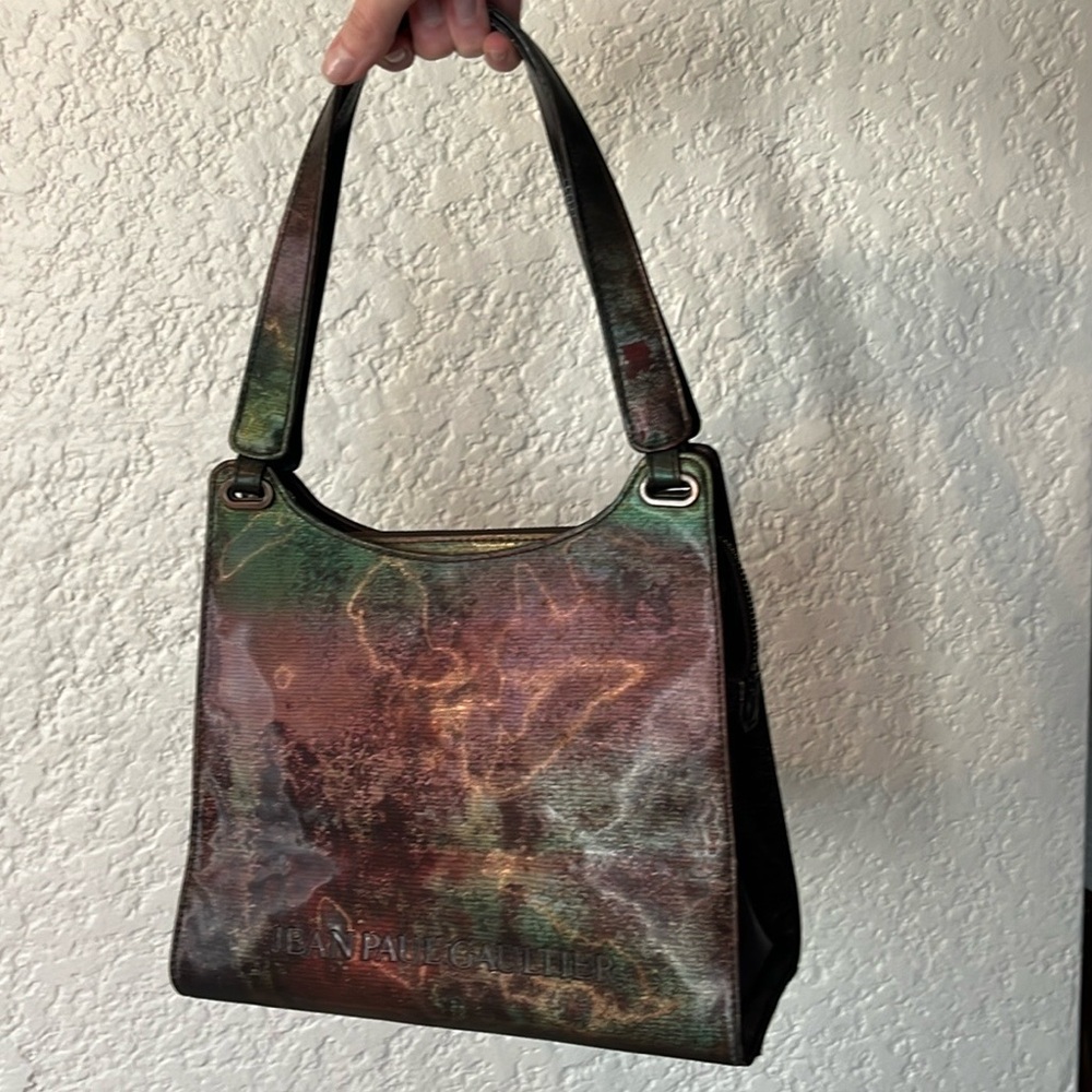 Jean Paul Gaultier iridescent vintage bag 90s cyber collection